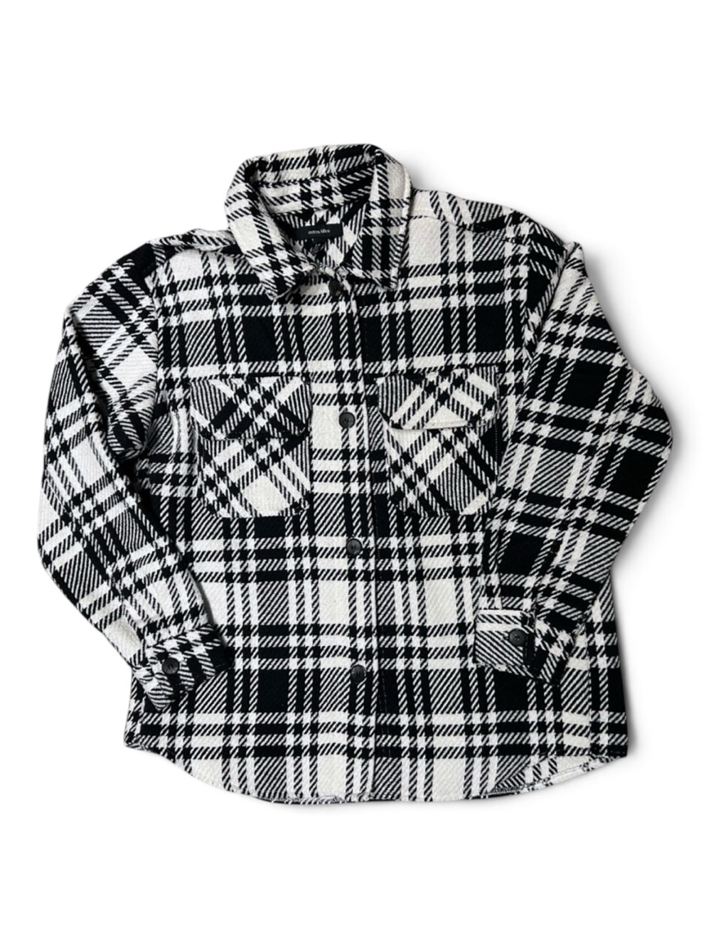 Autres Filles Black & White Plaid Shacket Size L